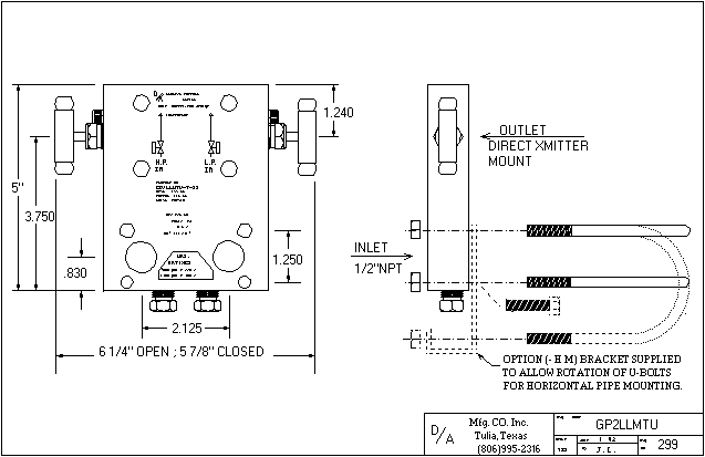 GP2LLMTU Outline Drawing